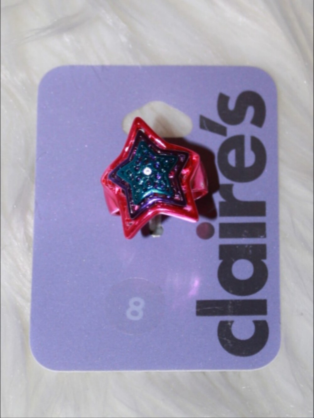 NWT Claire's Star Statement Ring Size 8